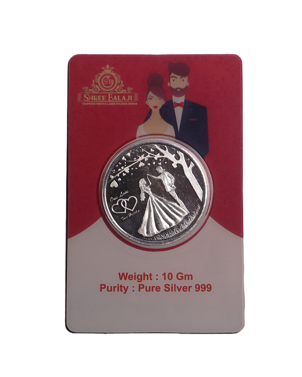 Happy Wedding Anniversary 10 Gram 999 Silver Coin With Laminated Pvc Card By ShukYogi